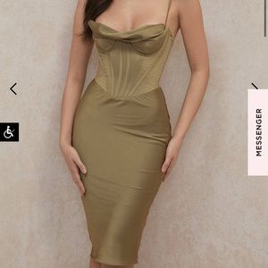 House of MYRNA OLIVE CORSET SLIP DRESS